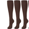 Image 7: Solid Knee-High Compression Socks for Men & Women Graduated 15-20 mmHg (5-Pairs)