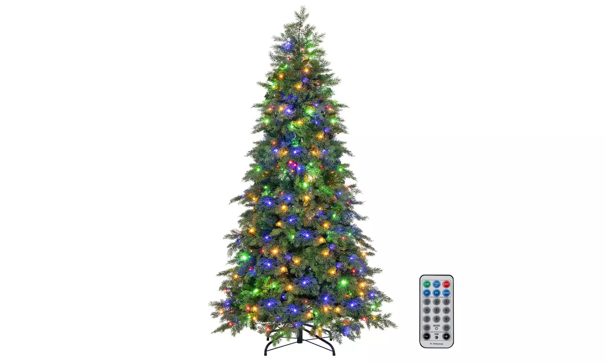 Costway 6/7.5 FT Artificial Xmas Tree with PE PVC Branch Tips & Metal Stand