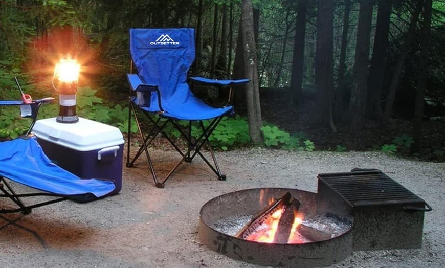 Image 2: Foldable Camping Chair with Cup Holder