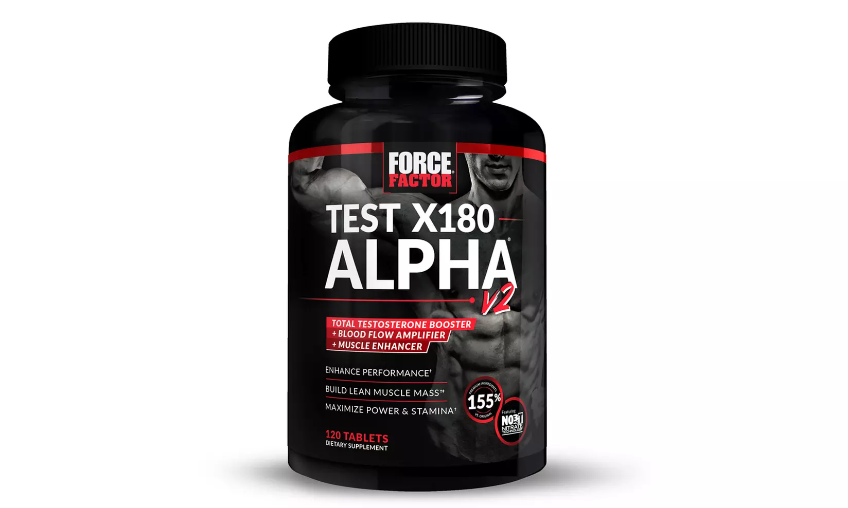 Force Factor Test X180 Alpha V2, Testosterone Booster & Muscle Builder For Men