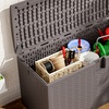 Image 2: HDPE Heavy-Duty Water-Resistant Rattan-Effect Deck Box