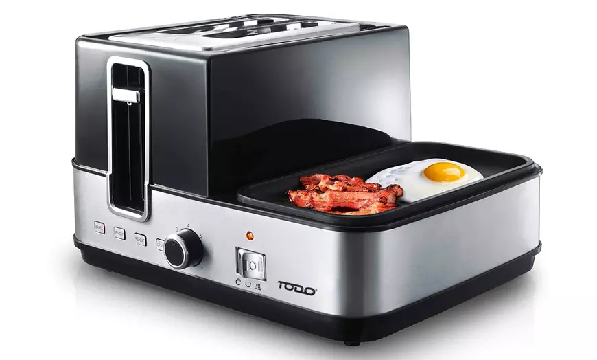 Image 4: TODO 1400W Breakfast Master Toaster Egg Cooker Grill