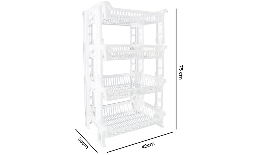 Image 3: Carrello portafrutta con 4 ripiani