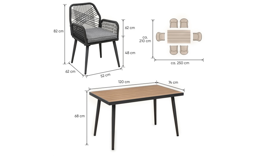 Image 14: Salon de jardin "Mireva" de Swing&Harmonie pour 6 ou 8 pers.