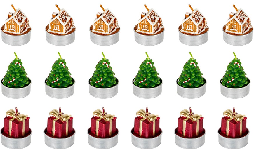 Image 3: Set de 18 velas decorativas navideñas con bolsa de regalo