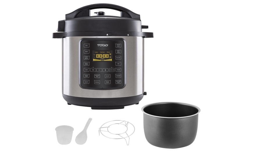 Image 4: TODO 1000W 6L Electric Pressure Cooker 15 Preset Functions