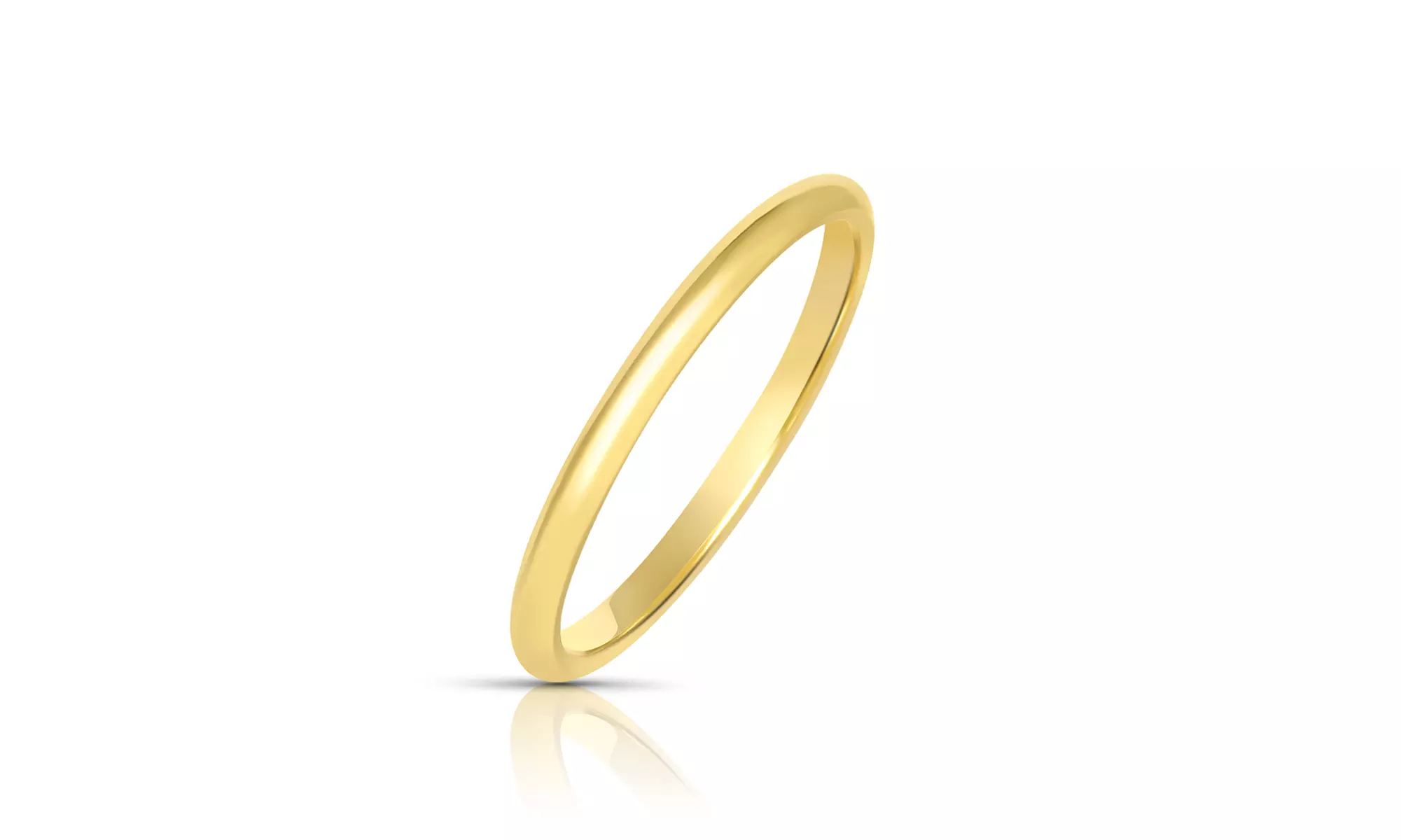 14K Gold Plated Wedding Band Collection in Solid Sterling Silver