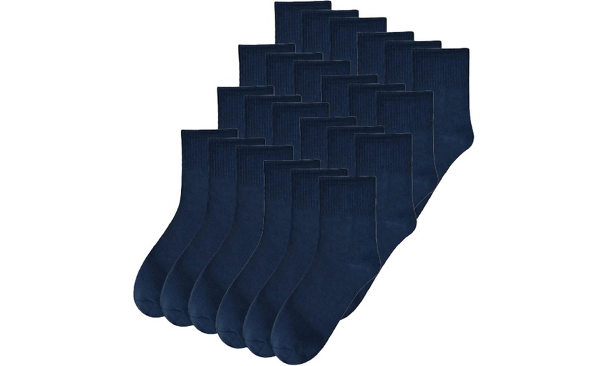 Image 7: 24-Pack of Bottom Up Men's Ankle Stretch Cotton Low Cut Sports Socks