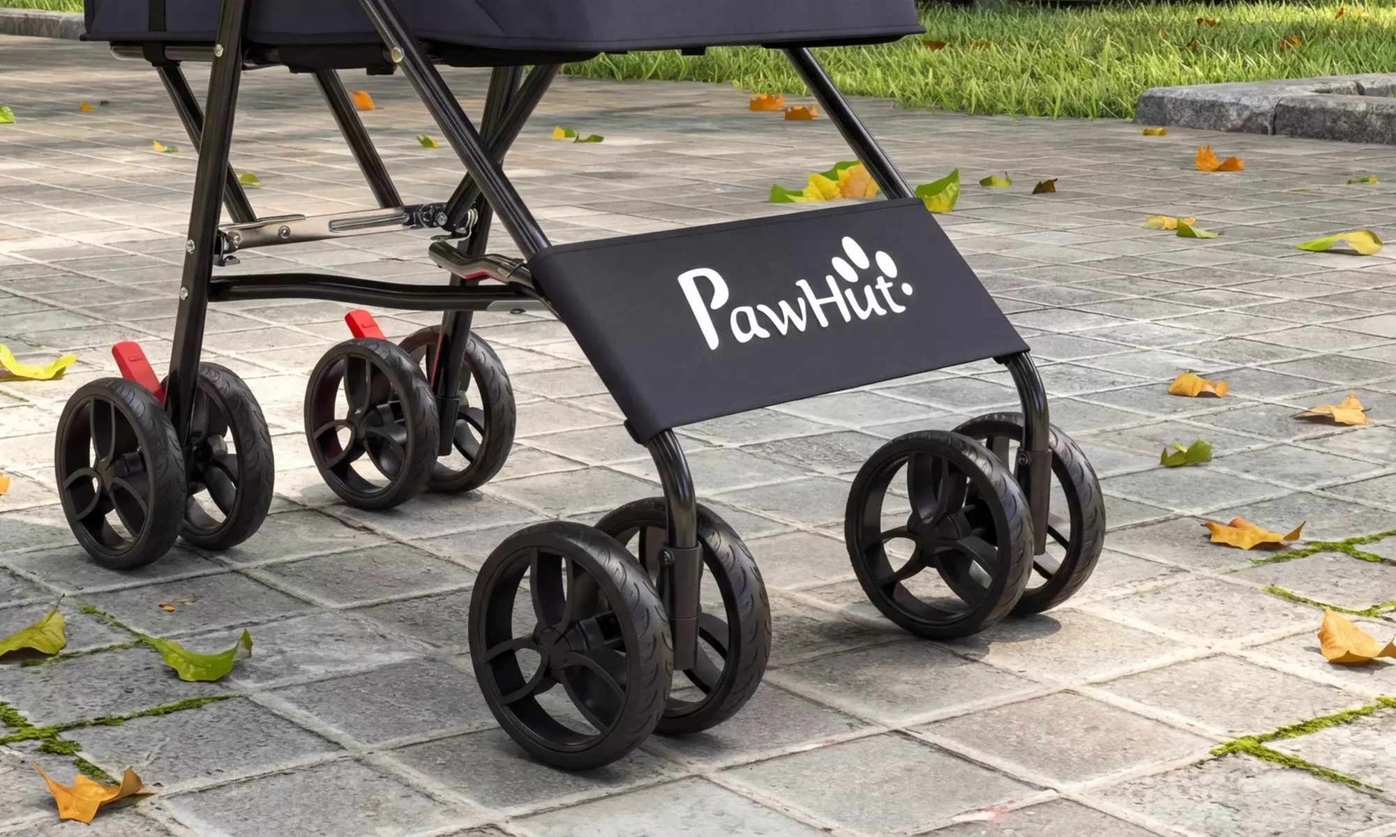PawHut Foldable Pet Stroller with Canopy