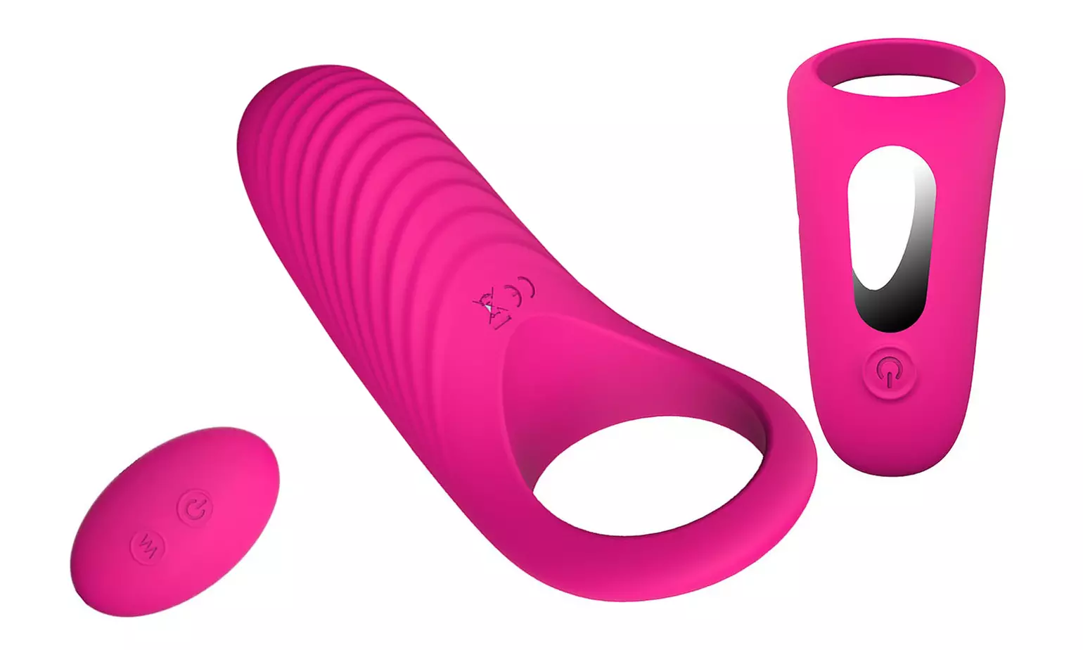 Rechargeable Silicone Vibrating C-Ring Vibrator with Remote Control