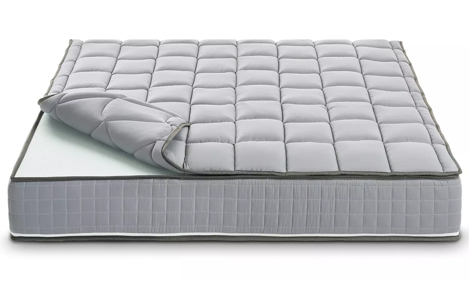 Materasso con molle ortopediche con topper in memory foam