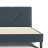 Image 13: Letto imbottito in tessuto con doghe in legno e vano contenitore