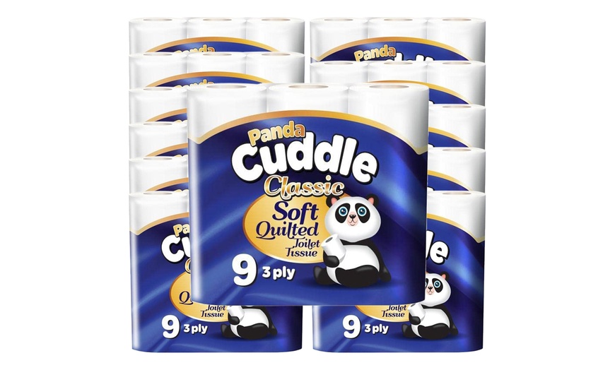 Image 1: Bulk Buy - Panda Cuddle Classic Quilted Toilet Roll 