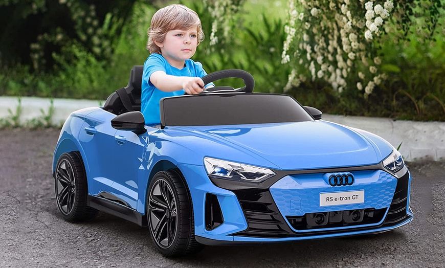 Image 2: HomCom Audi RS e-tron GT Licensed Kids Electric Ride On Car