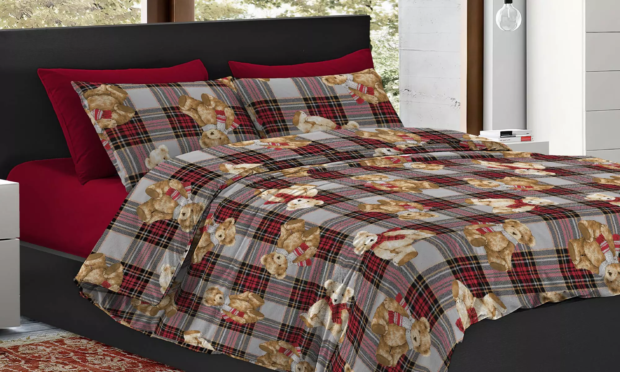 Bügelfreies Doppelbett-Bettwäsche-Set