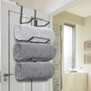 Image 1: Two- or Four-Tier Space-Saving Over Door-Mounted Towel Rail