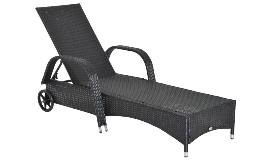 Image 5: Outsunny Lounger Recliner Bed