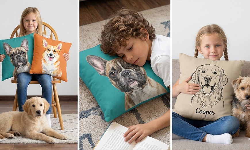 Image 9: 76% Off Personalized Pet Portrait Pillow from Justyling