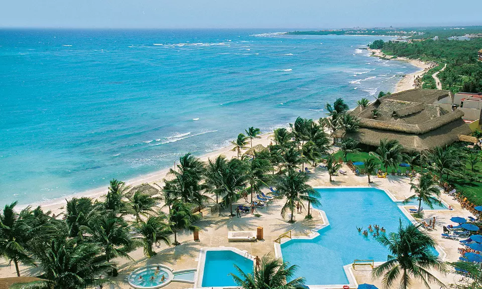 ✈ 3-, 4-, 5-, 6-, or 7-Night Akumal Bay Beach & Wellness Resort Stay w/ Air. Price per Person Based on Double Occupancy. - Primary Image