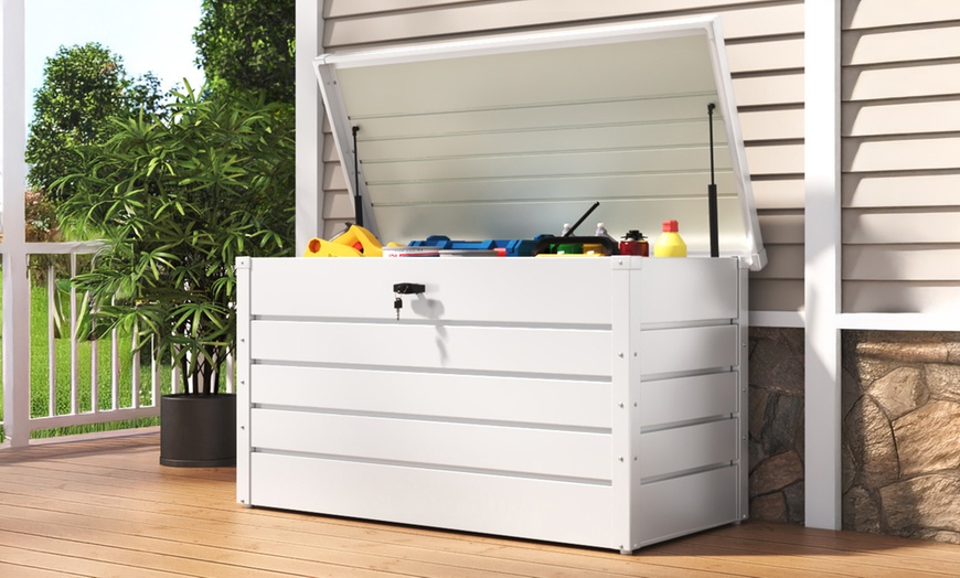 Image 11: 350L Lockable Outdoor Steel Storage Box