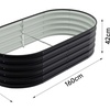 Image 7: Open-Bottom Sectioned Galvanized Steel Raised Garden Bed 160cm x 80cm