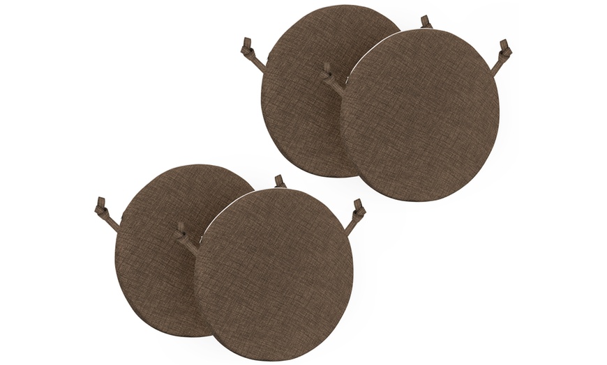 Image 5: Set di 4 cuscini sedia sfoderabili