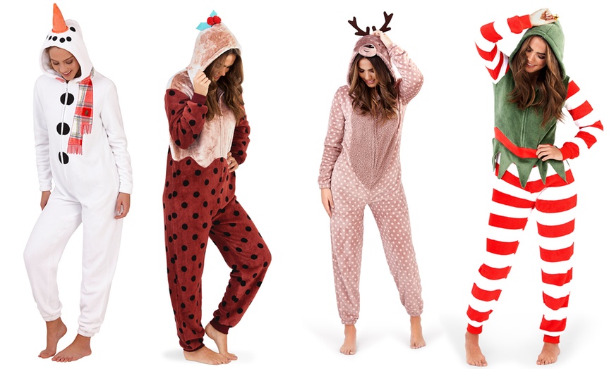 Image 1: Women's Novelty Xmas Onesie