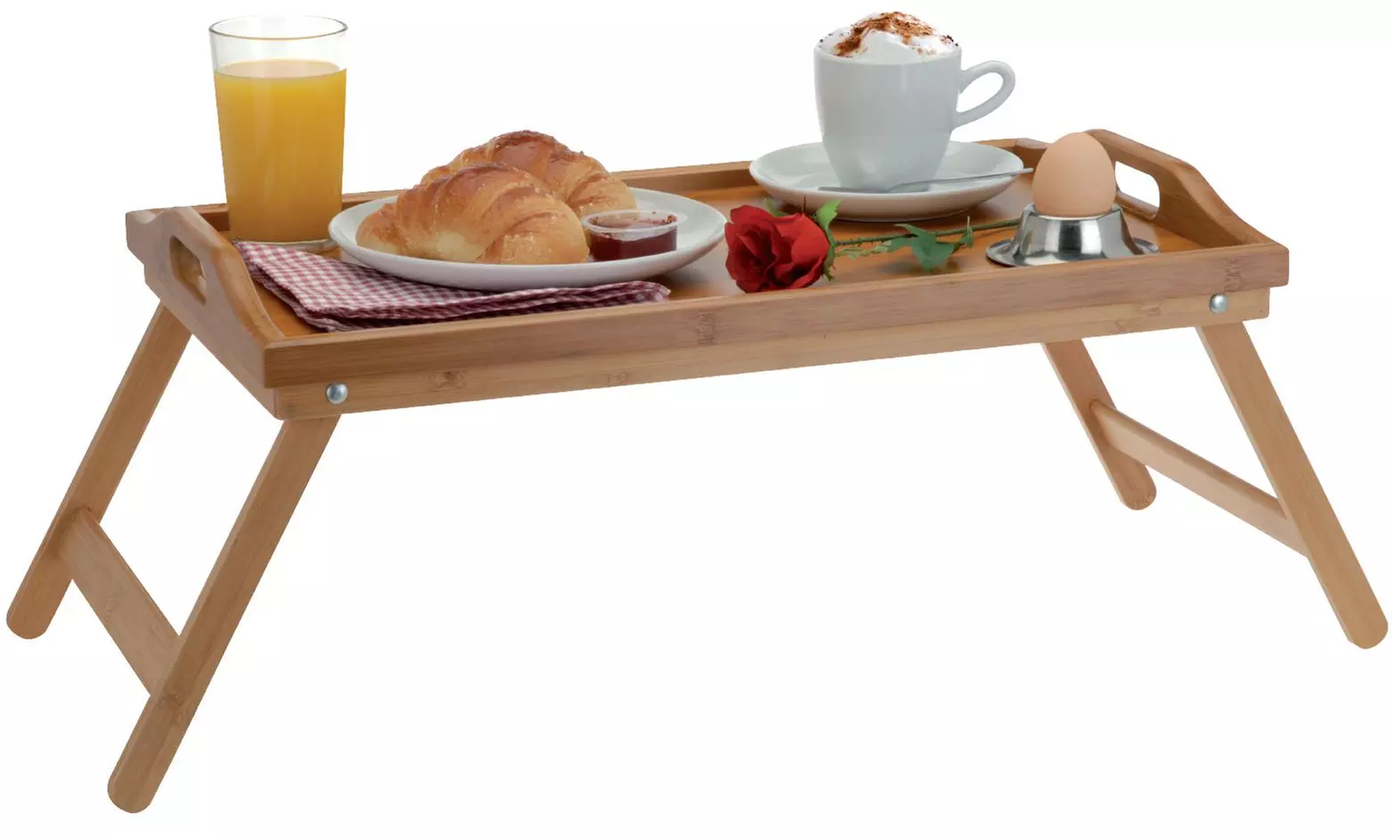 One or Two Bamboo Trays with Folding Legs - Primary Image