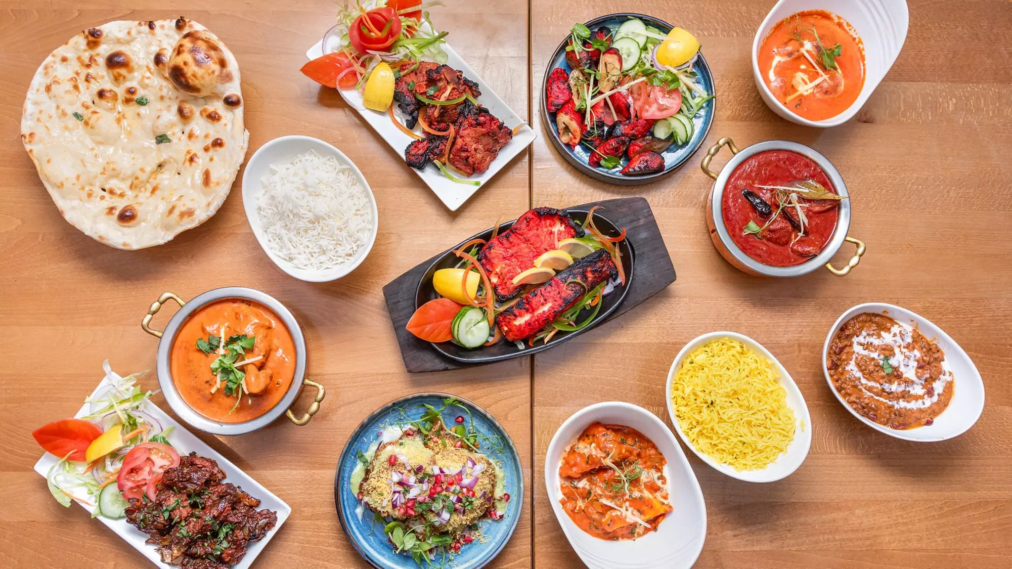 Starter, Main, Rice or Naan, Dessert & Beer or Wine - Up to 4 People