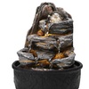Image 5: Tiered Rock Cascading Tabletop Water Fountain with LED Crystal Ball