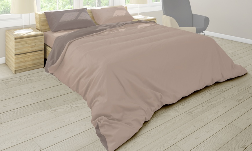 Image 3: 'Vitality Pur' Cotton Satin dekbedovertrek met kussenslopen