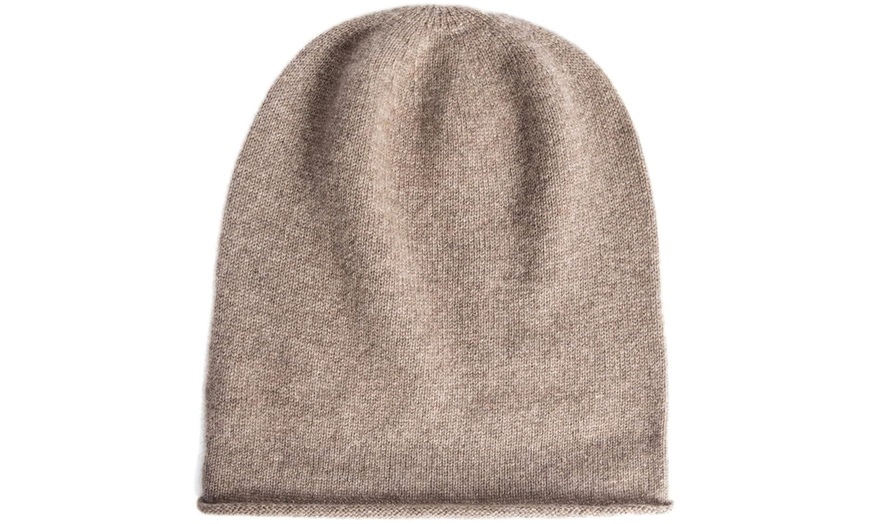Image 7: 1x oder 2x Kaschmir Slouchy Beanie Strickmütze