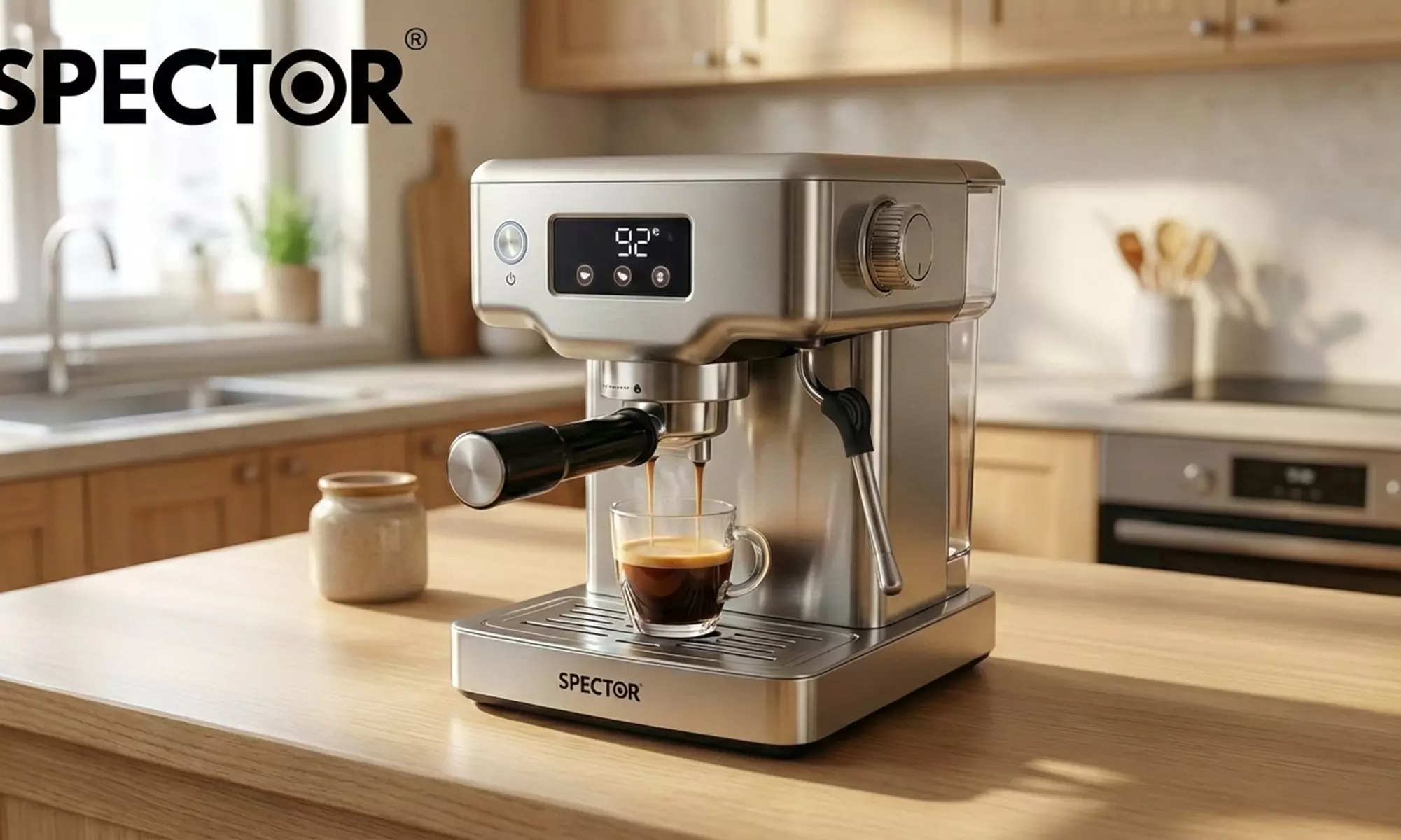 Spector Espresso Machine Series – 20-Bar Coffee Maker with Steam Wand
