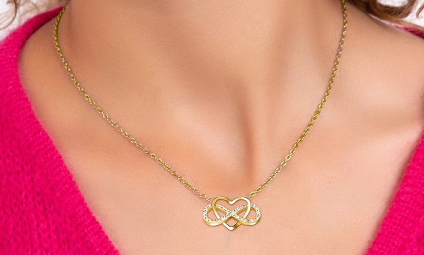 Image 9: Collar con colgante de enlace o corazón de SC Crystal