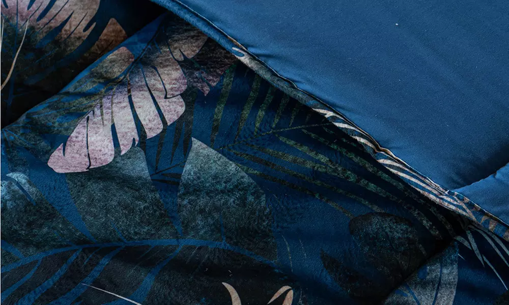 Doppelte Winterdecke aus Samt mit Digitaldruck