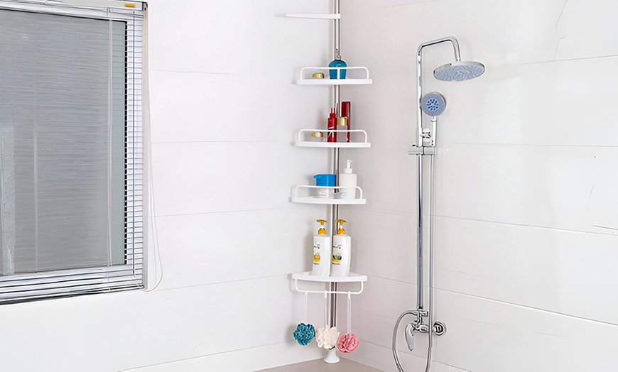 Image 1: Étagère d’angle télescopique pour douche