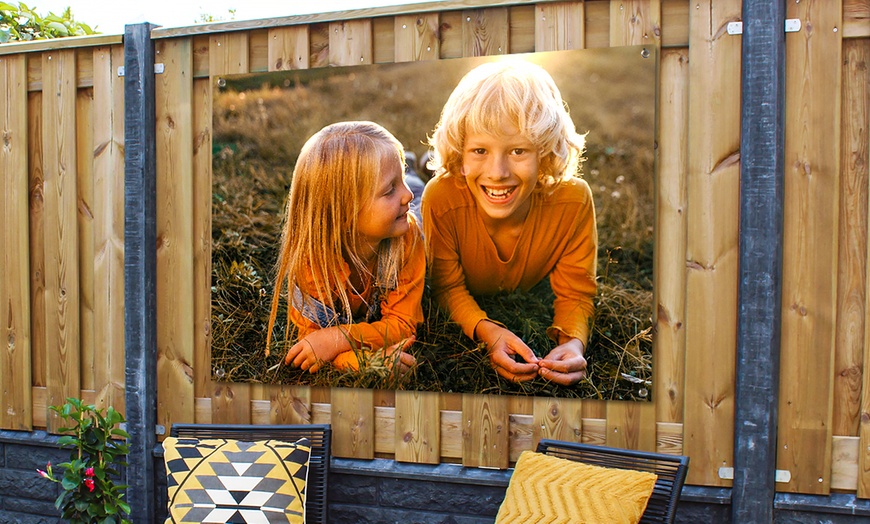 Image 10: Je foto op een tuinposter