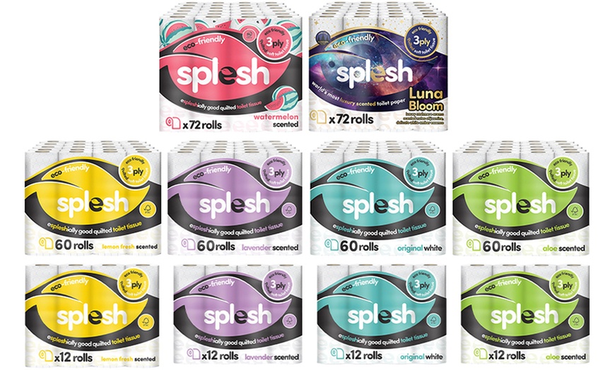 Image 1: Splesh Toilet Roll Mega Bundle, Soft and Quilted Eco-Friendly Scents