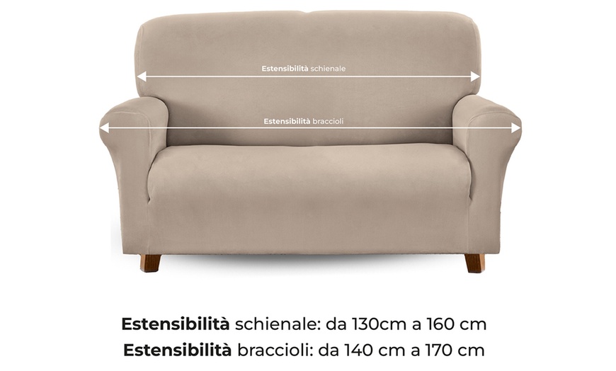 Image 25: Housse de fauteuil ou de canapé en velours DANKOV