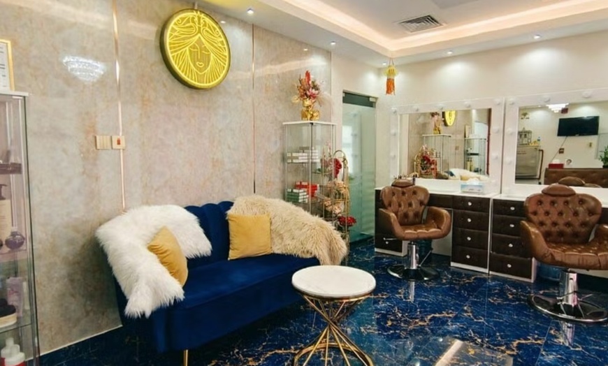Image 5: Get Glam with Acrylic or Hard Gel Nails w/ Polish, Blowdry & Pedicure!