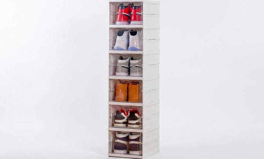 Image 3: Scarpiera impilabile con 6 contenitori