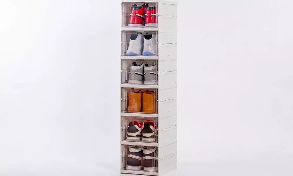 Scarpiera impilabile con 6 contenitori