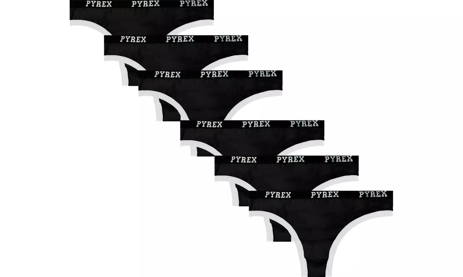 Pack di 3 o 6 tanga o perizoma in cotone bielastico Pyrex