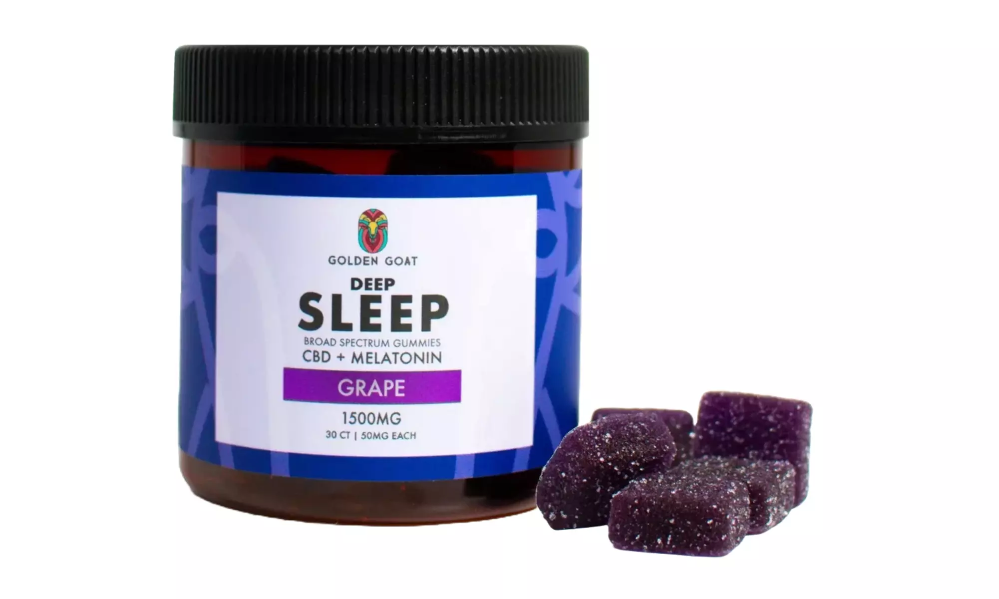 Deep Sleep CBD Gummies with Melatonin by Golden Goat (Multiple Flavors)