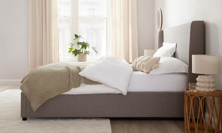 Image 8: DS Living Siena Winged Bed in Grey