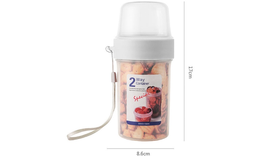 Image 8: Two-Way Double-Layer Plastic Food Container