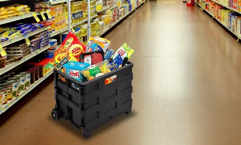 Chariot de course trolley pliable en plastique - Primary Image
