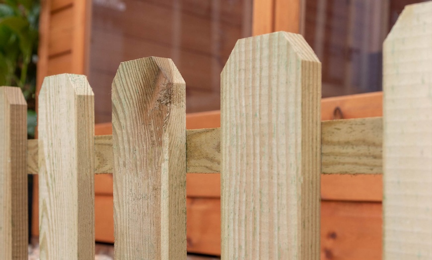 Image 3: 3-Pack of Timber Picket Fence 