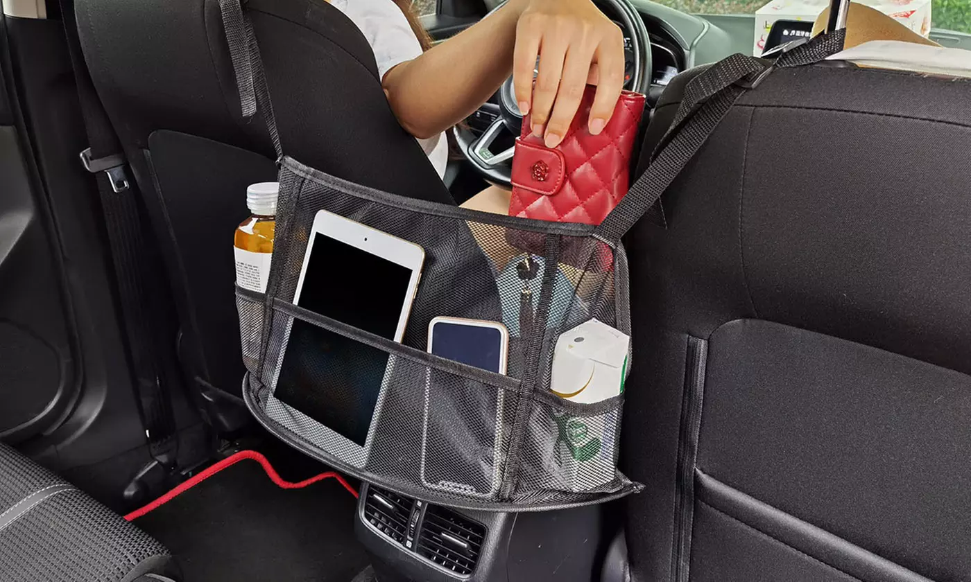 iMounTEK Mesh Pocket Organizer Handbag Holder Car Seat Storage and Barrier Net