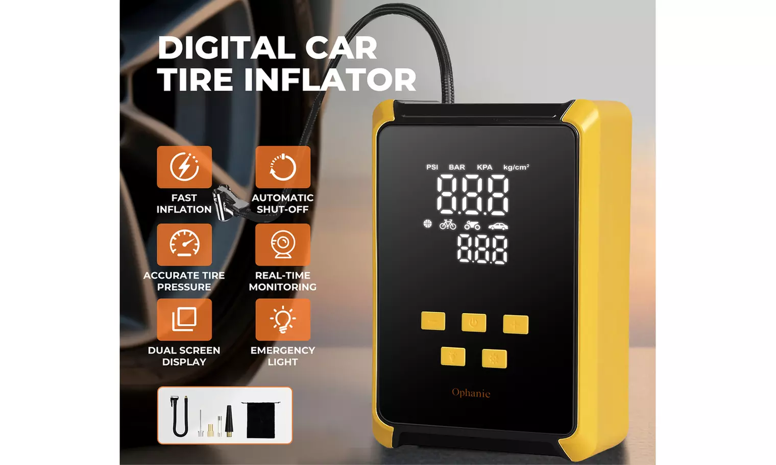 Manan Portable Digital Tire Inflators and Air Compressors